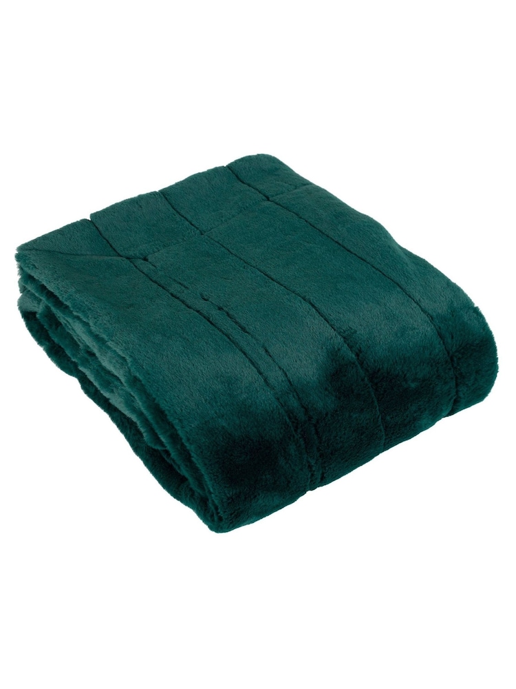 Riva Home Emerald Empress Soft Faux Fur Throw - Image 1 of 3 Riva Home Emerald Empress Soft Faux Fur Throw - Image 1 of 3