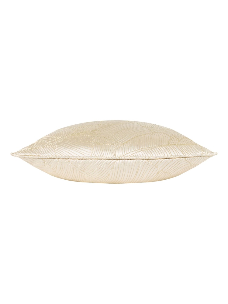 Wylder 2 Pack Natural Seymour Embroidered Woven Jacquard Piped Cushions - Image 2 of 6