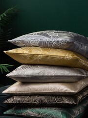 Wylder 2 Pack Natural Seymour Embroidered Woven Jacquard Piped Cushions - Image 5 of 6