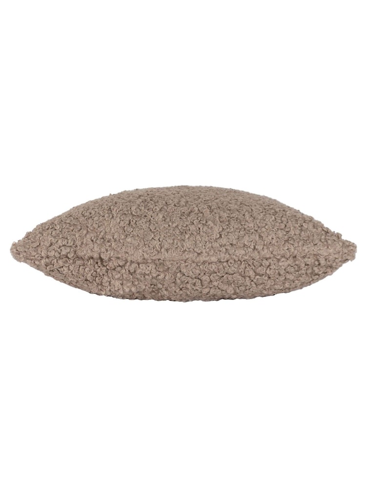 The Linen Yard Taupe Brown 2 Pack Cabu Chunky Textured Bouclé Cushions - Image 2 of 6