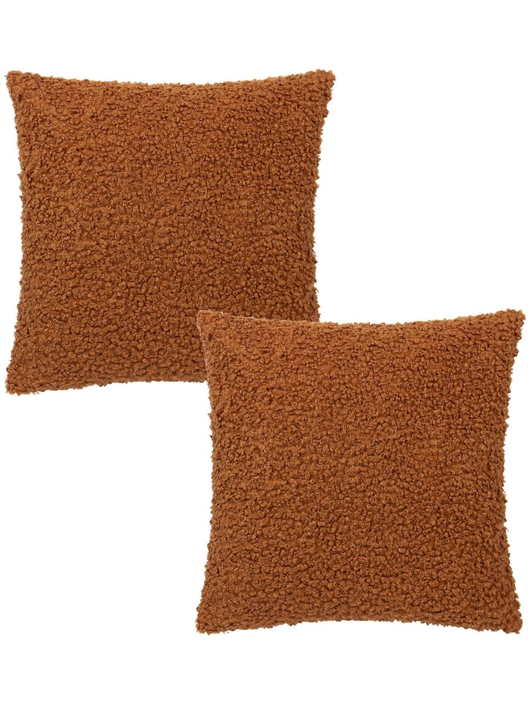 Подушки The Linen Yard Cabu Chunky Textured Boucle Cushions 2 Pack - Изображение 1 из 6