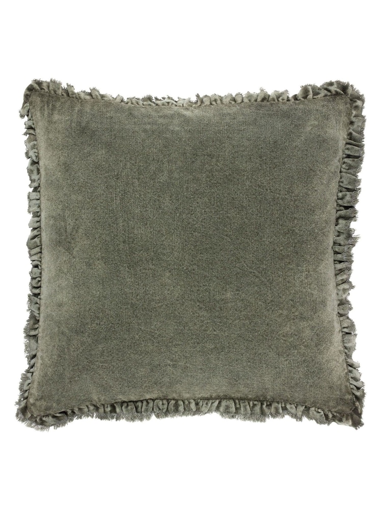 Бархатная подушка из выбеленного хлопка Yard 45 x 45см Bertie 100 - Изображение 2 из 7