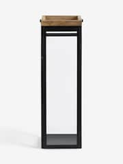 Black Bronx Extra Large Wood And Glass Lantern - Image 7 of 8