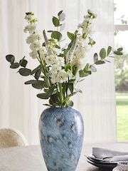Navy Glass Confetti Textured Flower Vase - Image 1 of 3