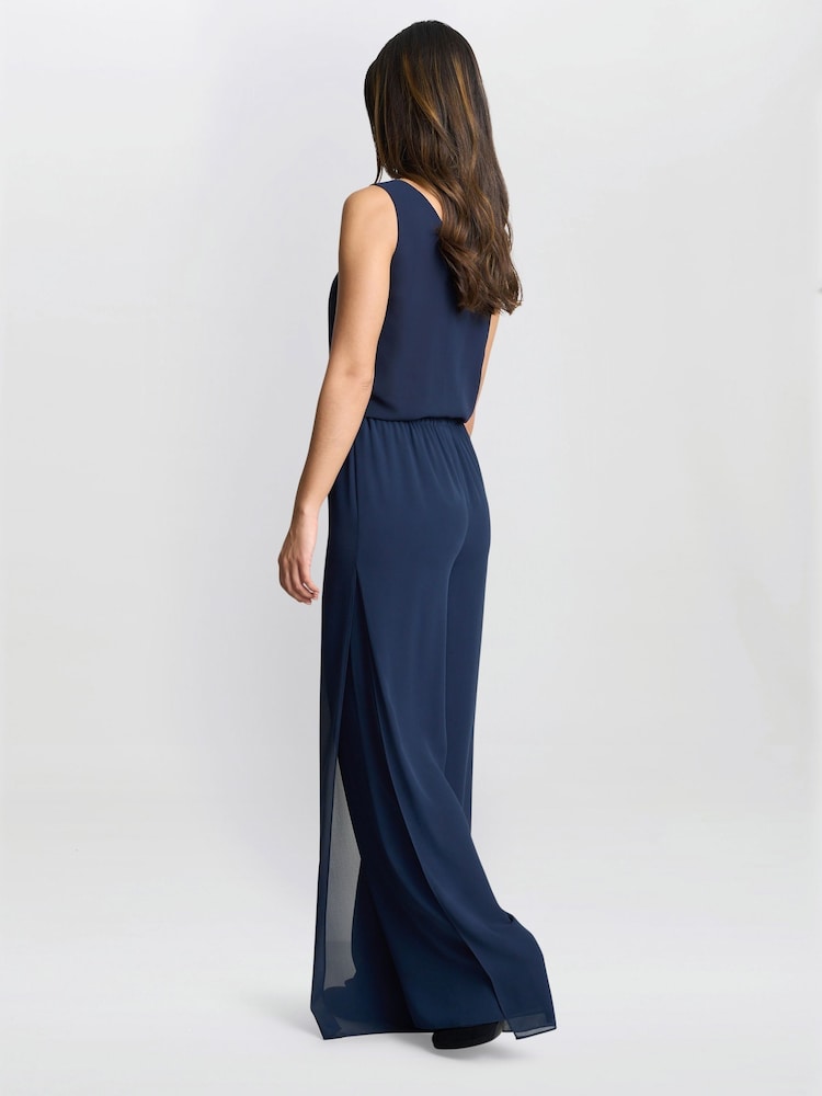Gina Bacconi Chiffon Layered Slit Trousers - Image 2 of 5