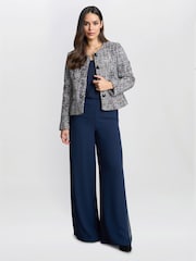 Gina Bacconi Chiffon Layered Slit Trousers - Image 4 of 5