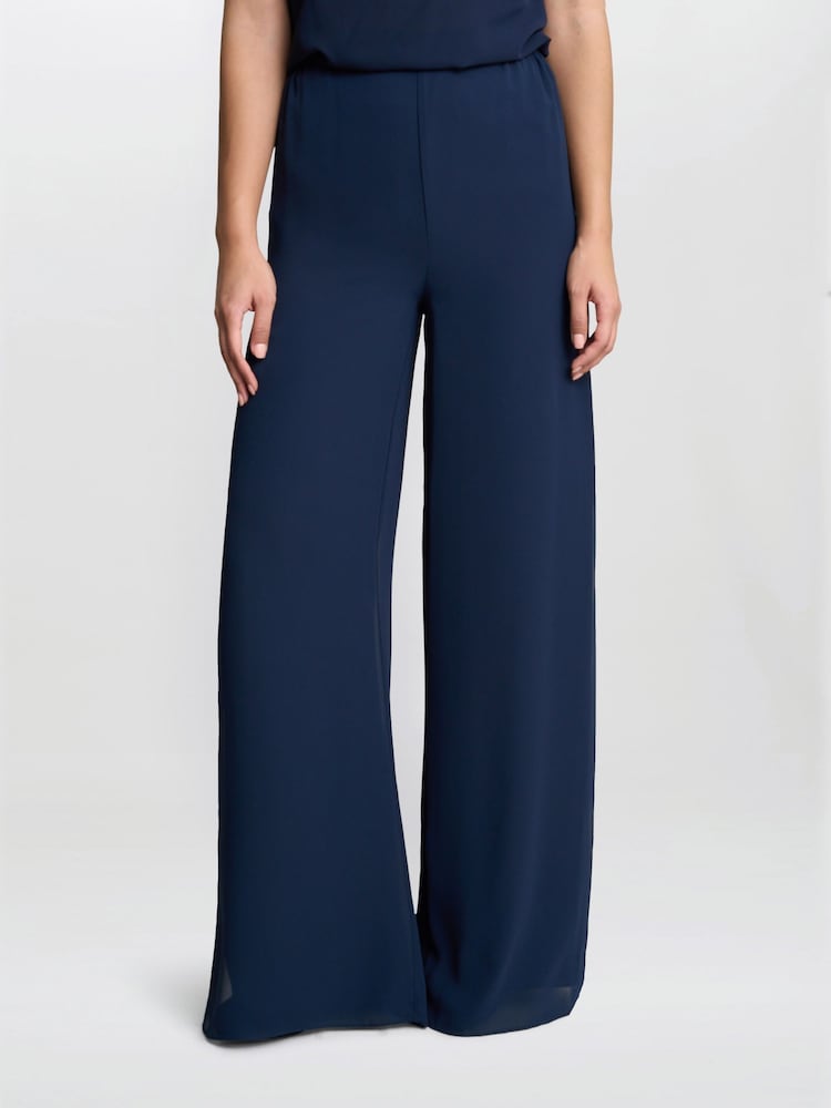 Gina Bacconi Chiffon Layered Slit Trousers - Image 5 of 5 Gina Bacconi Chiffon Layered Slit Trousers - Image 5 of 5