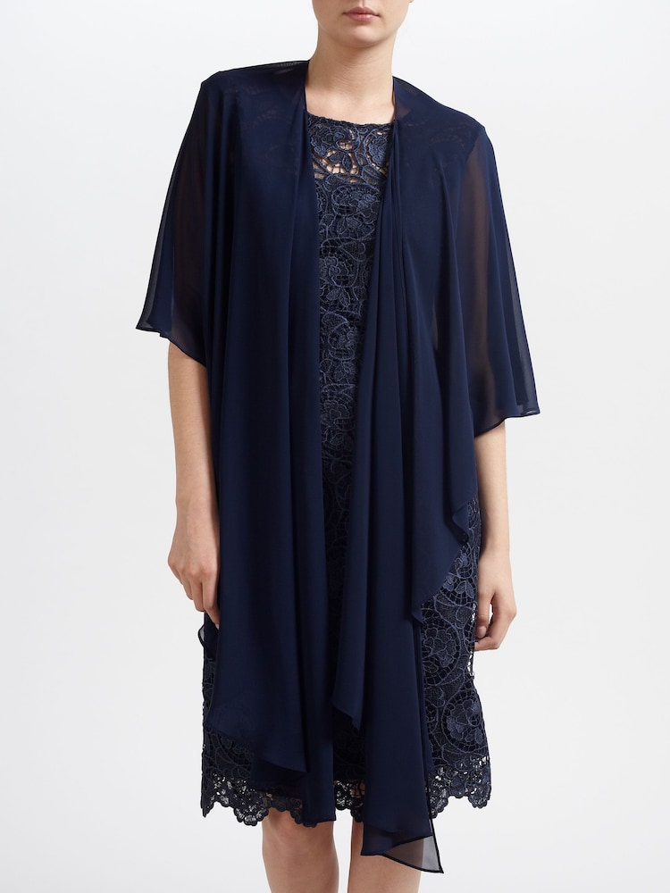 Gina Bacconi Chiffon Shawl CoverUp - Image 1 of 5 Gina Bacconi Chiffon Shawl CoverUp - Image 1 of 5