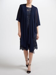 Gina Bacconi Chiffon Shawl CoverUp - Image 3 of 5