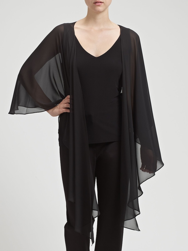 Gina Bacconi Chiffon Shawl CoverUp - Image 1 of 5
