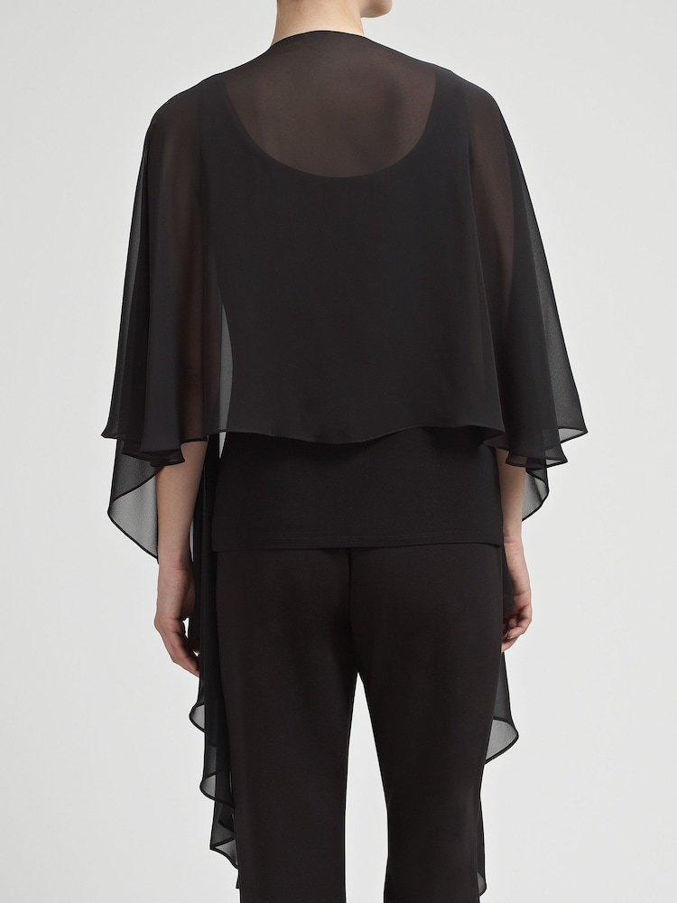 Gina Bacconi Chiffon Shawl CoverUp - Image 2 of 5