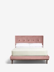 Swoon Opulent Velvet Blush Pink Klee Upholstered Ottoman Storage Bed Frame - Image 1 of 5