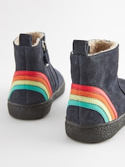 Navy Rainbow Standard Fit (F) Suede Chelsea Boots - Image 3 of 5