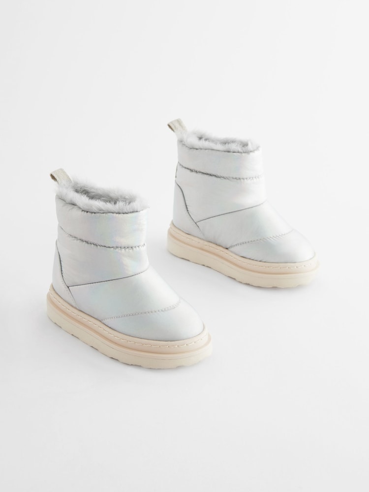 Silver Quilted Boots - Image 1 of 5