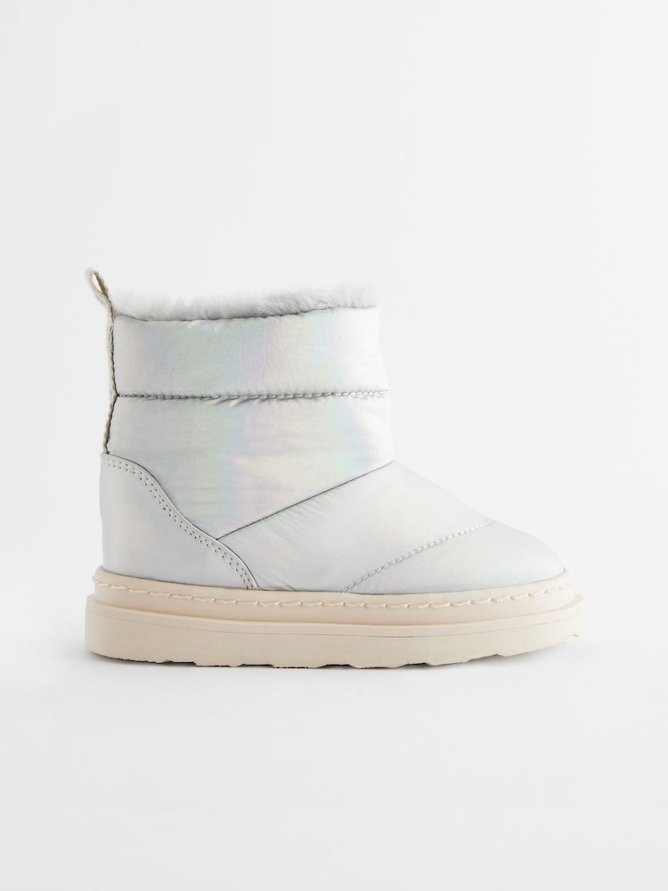 Silver Quilted Boots - Image 2 of 5 Silver Quilted Boots - Image 2 of 5