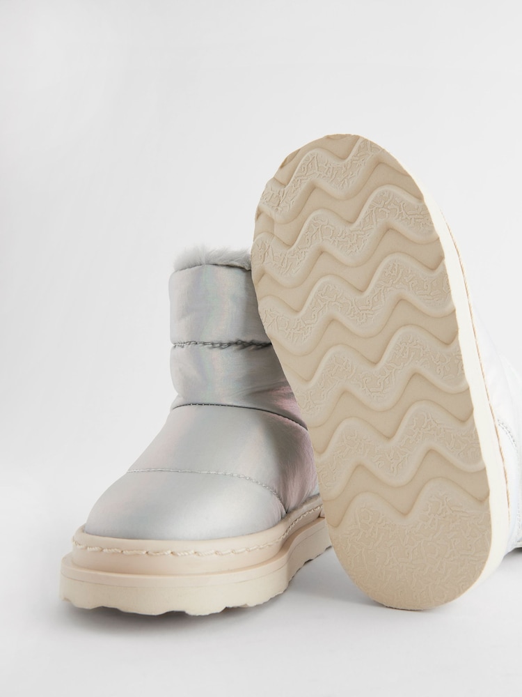 Silver Quilted Boots - Image 5 of 5