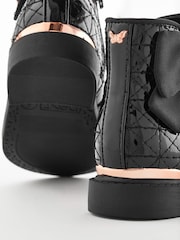 Black Patent Bow Ankle Boots - Image 4 of 6