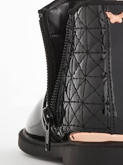 Black Patent Bow Ankle Boots - Image 5 of 6