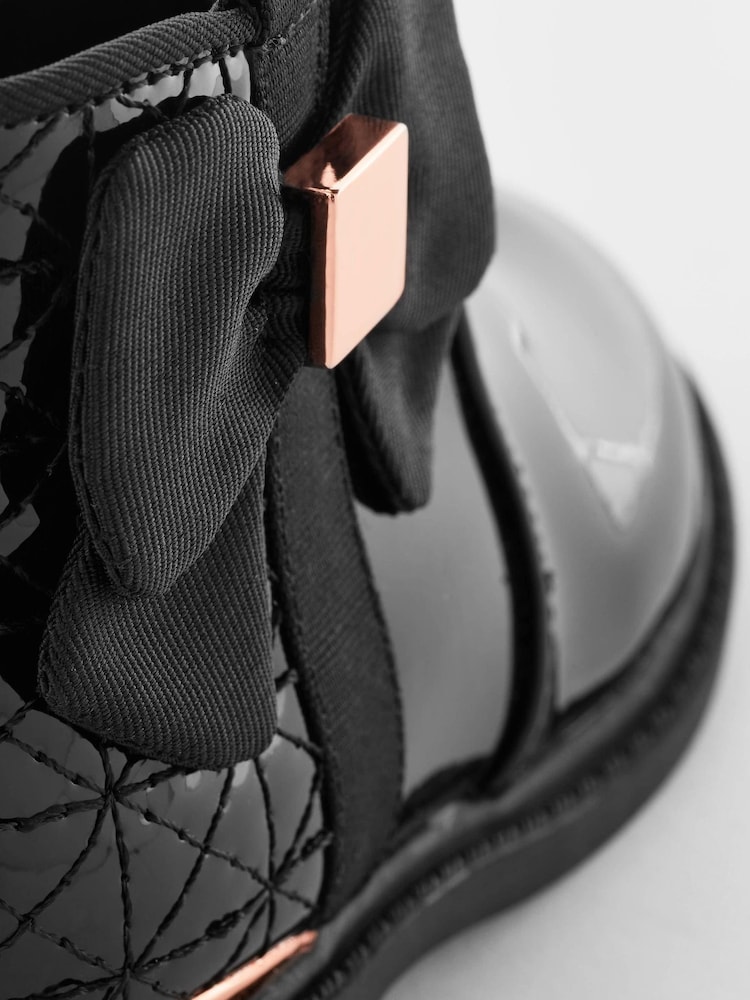 Black Patent Bow Ankle Boots - Image 6 of 6