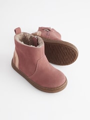 Pink Standard Fit (F) Suede Chelsea Boots - Image 3 of 5