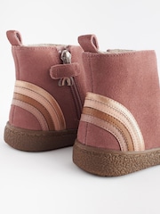 Pink Standard Fit (F) Suede Chelsea Boots - Image 4 of 5