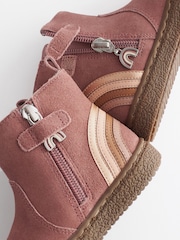 Pink Standard Fit (F) Suede Chelsea Boots - Image 5 of 5