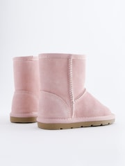 Pink Suede Tall Faux Fur Lined Water Repellent Pull-On Suede Boots - Image 5 of 7