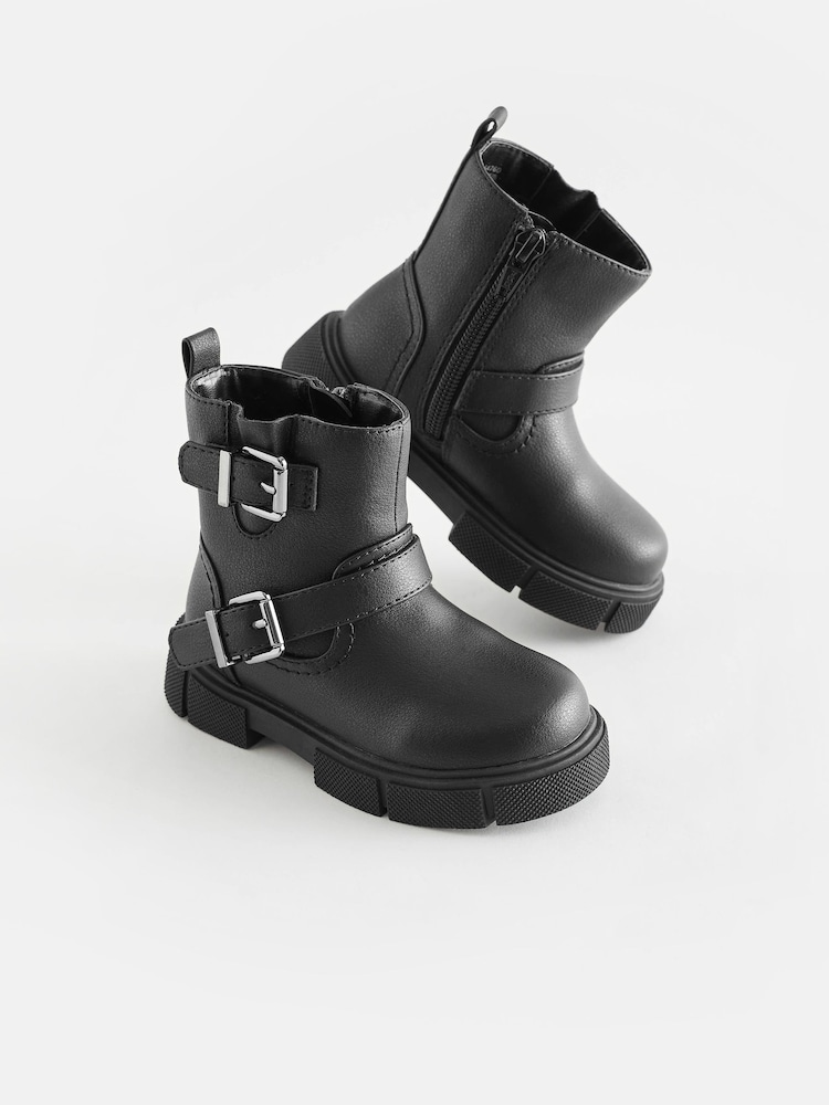 Black Biker Boots - Image 1 of 5