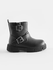 Black Biker Boots - Image 2 of 5