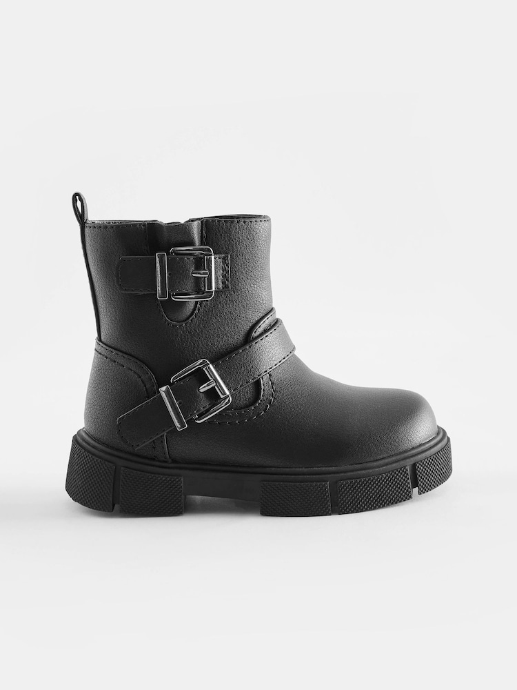 Black Biker Boots - Image 2 of 5