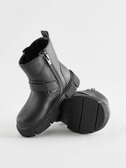 Black Biker Boots - Image 4 of 5