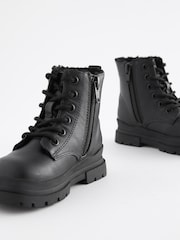 Schwarz - Warm gefütterte Schnürstiefel - Bild 3 von 5