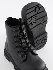 Schwarz - Warm gefütterte Schnürstiefel - Bild 5 von 5