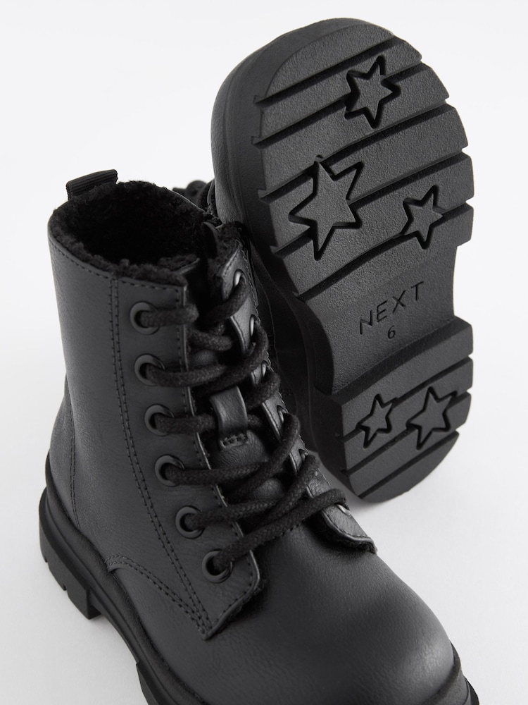Schwarz - Warm gefütterte Schnürstiefel - Bild 5 von 5 Schwarz - Warm gefütterte Schnürstiefel - Bild 5 von 5