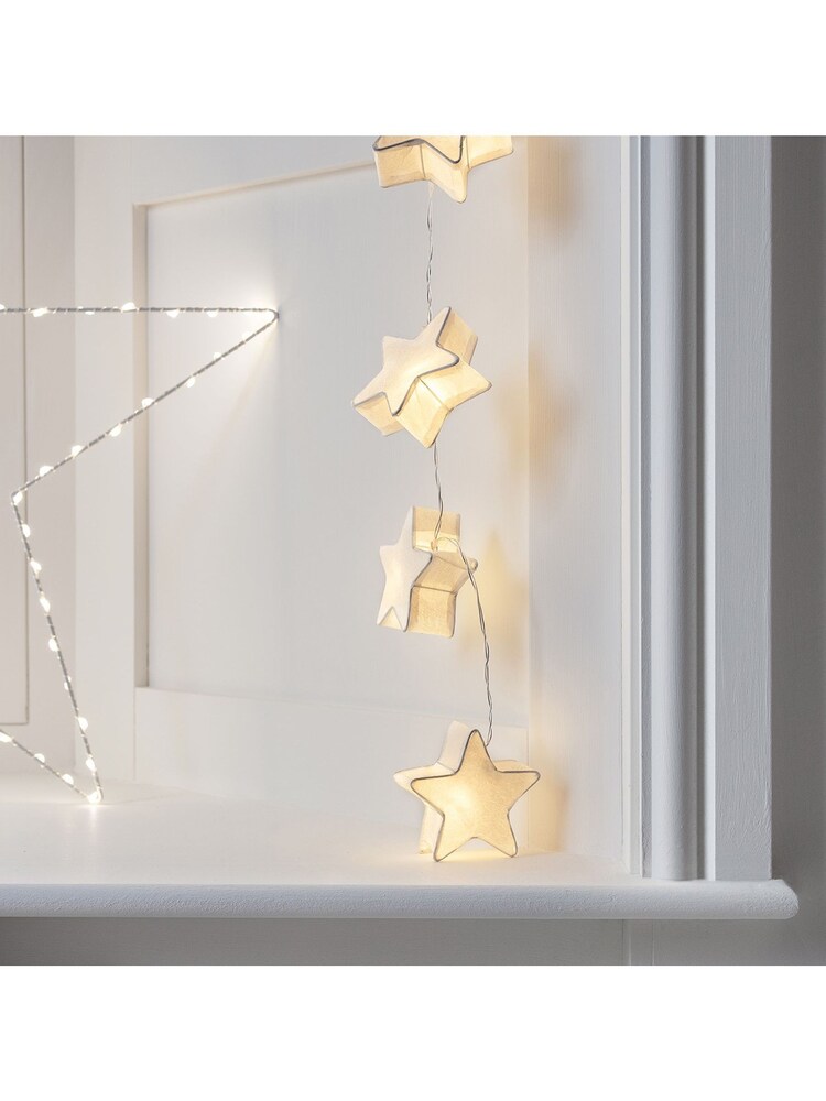 Lights4fun Paper Star Battery Operated Fairy Lights - Image 2 of 6