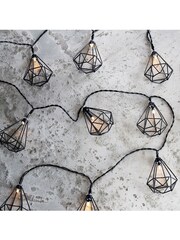 Lights4fun Black 10 Diamond Battery Operated Fairy Lights 1.35M - Image 1 of 1