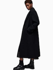 AllSaints Black Mabel Coat - Image 2 of 7