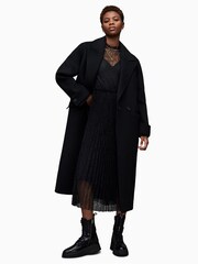 AllSaints Black Mabel Coat - Image 3 of 7