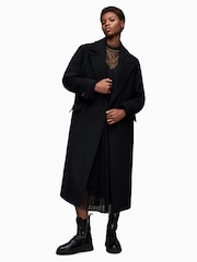 AllSaints Black Mabel Coat - Image 5 of 7