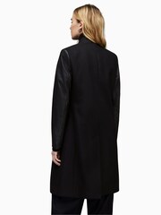 AllSaints Black Wool Sidney Lea Coat - Image 2 of 8