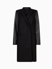 AllSaints Black Wool Sidney Lea Coat - Image 8 of 8