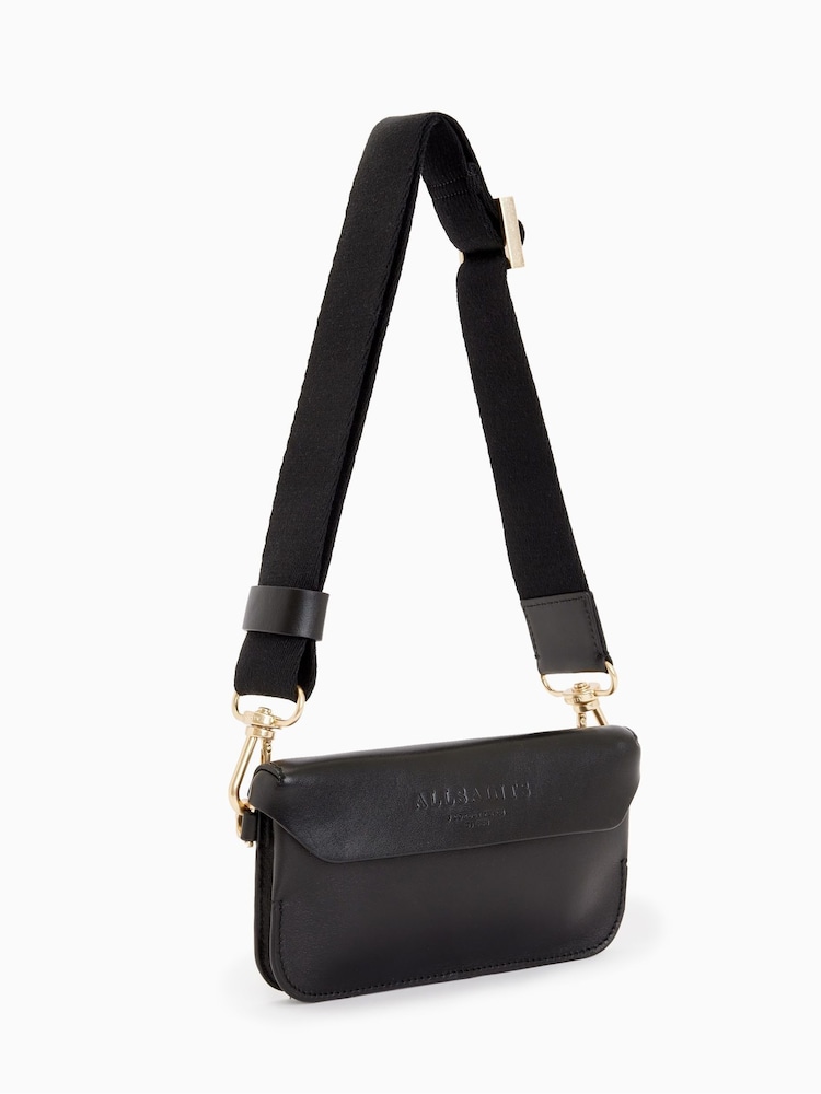 AllSaints Black Cross-Body Zoe Bag - Image 4 of 7