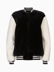 AllSaints Black Dinah Baseball Jacket - Image 7 of 7