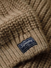 Superdry Natural Slouchy Stitch Roll Neck Knit Jumper - Image 8 of 8