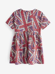 Red/White/Blue Short Sleeve Jersey Dress (3-16yrs) - Image 2 of 2
