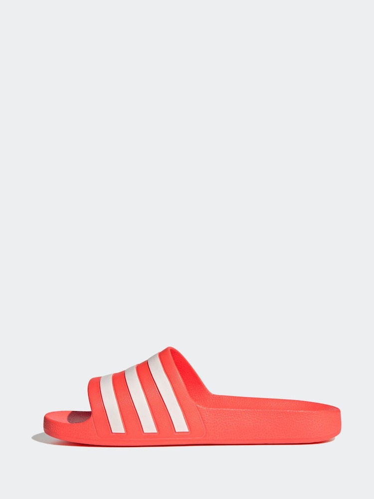 adidas Red Sportswear Adilette Aqua Slides - Image 4 of 9