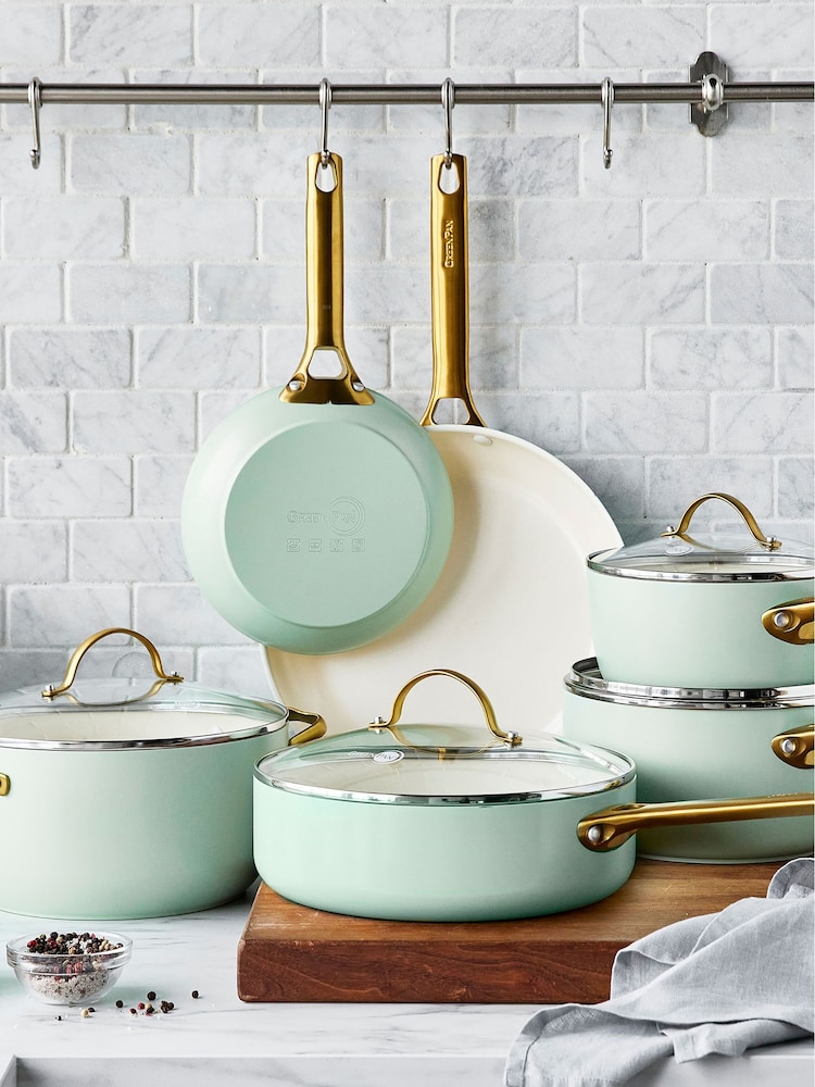 Green Pan 6 Piece Mint Green Padova Reserve Pan Set - Image 1 of 6 Green Pan 6 Piece Mint Green Padova Reserve Pan Set - Image 1 of 6