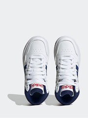 adidas White/Blue Hoops Mid Shoes - Image 6 of 9