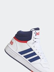 adidas White/Blue Hoops Mid Shoes - Image 8 of 9
