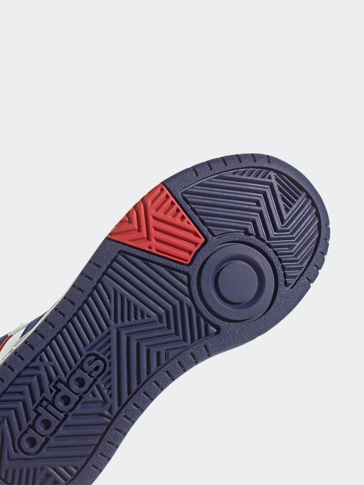 adidas White/Blue Hoops Mid Shoes - Image 9 of 9